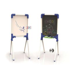 Chicos Pizarra Junior Reversible 37x32x85 cm Incluye 12 Piezas