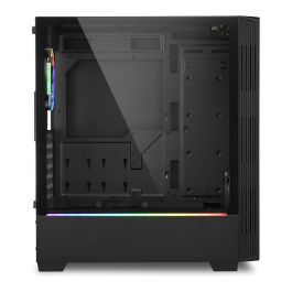 SHARKOON LIT 200 Caja Midi-Tower PC Negra con Iluminación RGB Azul, Verde, Rojo ATX, micro ATX, Mini-ITX