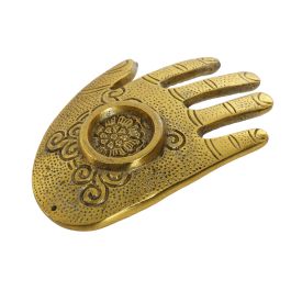 DKD Home Decor Soporte Incienso Indio Aluminio Dorado Plateado Cobrizo 8.5 x 3 x 13.5 cm (6 Unidades)