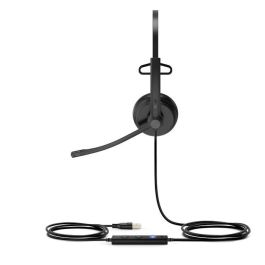 Yealink Auriculares USB UH34 Mono Teams con micrófono, 20 Hz-20 kHz, driver 28 mm, ultraligeros para oficina