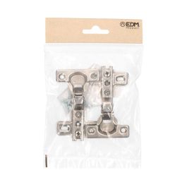 Edm Blister Bisagra Cazoleta Acodada BC01 26mm Zincado Acero Incluye Tornillos Base