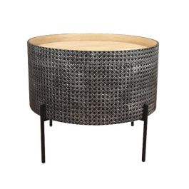 DKD Home Decor Mesita Auxiliar Urban Plateado Negro 45 x 39 x 45 cm Precio: 36.27096. SKU: S3033352