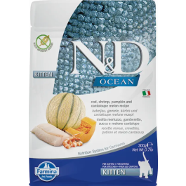 Farmina N&D Cat Kitten Ocean Bacalao y Calabaza Pienso para Gatos Bebés 300 gr Precio: 6.8024. SKU: B1C2X9AC9V