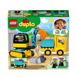 LEGO 10931 DUPLO Construction Camión y Retroexcavadora para Niños Pequeños con 2 Figuras de Trabajadores