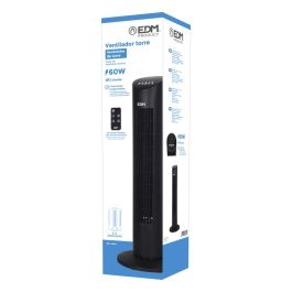 Ventilador de torre. potencia: 60 W, mando a distancia, negro 28 x 78,3 cm