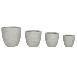Macetero Terraza Y Jardin DKD Home Decor Gris 44 x 43 x 44 cm Set de 4 Macetero Terraza Y Jardin DKD Home Decor Gris 44 x 43 x 44 cm Set de 4