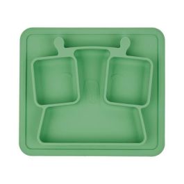 Badabulle Plato dividido antideslizante de silicona con 3 compartimentos flexible, resistente, irrompible, apto microondas y lavavajillas para bebés 4m+ Precio: 25.4999998. SKU: B1KMX6STNL