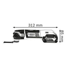 Bosch Professional BOS3165140943819 GOP 12V-28 Multicutter con 2 baterías 3.0Ah y accesorios L-Boxx