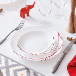 Plato Hondo Opal Domitille Rojo Arcopal 20 cm (12 Unidades)