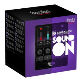 Hercules Stream 100 Controlador de Audio con Pantalla LCD y 4 Botones Asignables - 4780933 Hercules Stream 100 Controlador de Audio con Pantalla LCD y 4 Botones Asignables - 4780933