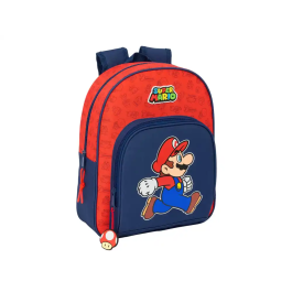 Mochila Escolar Super Mario Trick Rojo Azul oscuro 28 x 34 x 10 cm