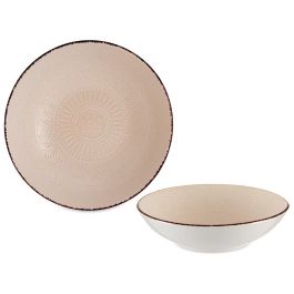Plato Relieve Hondo Beige 20Cm Vessia (24 Unidades) Precio: 105.50000043. SKU: B16PSK6E3P
