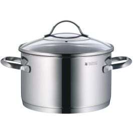WMF Provence Plus - Set de Ollas y Cacerolas: Olla Baja 2.5L, Ollas Altas 1.9L, 3.3L, 5.7L y Cazo 1.7L, Plata