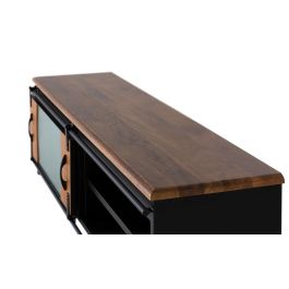 GINER Y COLOMER Mueble TV Industrial de Madera de Mango y Metal 160 cm
