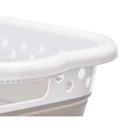 Arte Regal Cesto Rectangular Plegable 16L, Blanco/Gris, Plástico (PP/TPR), 54x39x23.5 cm (Abierto) (6 Unidades) Arte Regal Cesto Rectangular Plegable 16L, Blanco/Gris, Plástico (PP/TPR), 54x39x23.5 cm (Abierto) (6 Unidades)