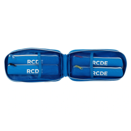 Plumier Mochila RCD Espanyol Azul Blanco 12 x 23 x 5 cm