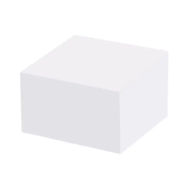 Liderpapel Taco de Papel Blanco sin Encolar 400 Hojas 95x90x40 mm 80 gr