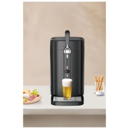 Continental Edison Grifo de Cerveza CEMB5B4 Negro 5L - Compatible con barriles de 5L - Sistema de refrigeración termoeléctrica