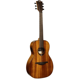 LAG Guitarra Acústica Parlor A/E Tramontane 98 Caoba Sólida Electroacústica