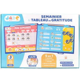 Jade Calendario Semanal de Gratitud para Niños JAD3301041415110 Montessori Juego Educativo Estado de Ánimo Sueño Diseño Francés