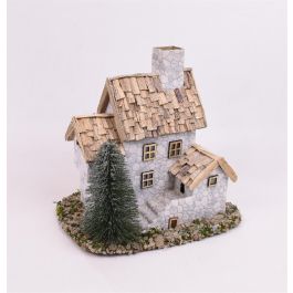 DKD Home Decor Casa Navidad Alpina, Decoración Navideña Gris Natural de Porexpan y Corteza, 17 x 23 x 22 cm para el Hogar Precio: 11.41272. SKU: B1JXNZG5N6