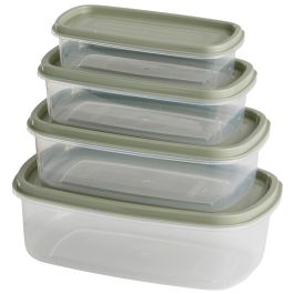 Day Juego Herméticos Rectangular 220ml, 400ml, 600ml y 1L Aptos Congelador Microondas Lavavajillas Libres BPA