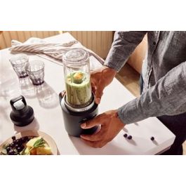 Kitchenaid Batidora de Vaso Inalámbrica 12V con Batería, Accesorios, Color Negro Mate