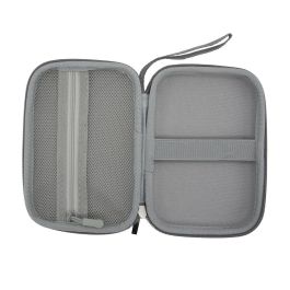 AISENS ASBG-005-GR Estuche Protector Rígido para Disco Duro Externo 2.5" Gris, Algodón y Lino, con Cremallera y Compartimento para Cables