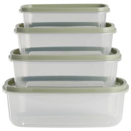 Day Juego Herméticos Rectangular 220ml, 400ml, 600ml y 1L Aptos Congelador Microondas Lavavajillas Libres BPA