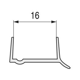 HERRAJES ALK Protector Zocalo Transparente Espesor 16 3,6M para Tablero 16Mm (Set 10)