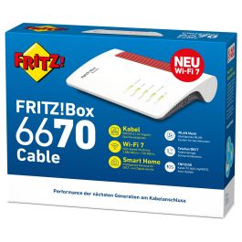 AVM FRITZ!Box 6670 Cable Router Wi-Fi 7 (802.11be) Doble Banda Ethernet Blanco