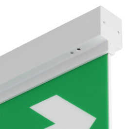 Luz de Emergencia LED Permanente de Superficie 3W con Doble Pictograma Lateral y Auto-Test