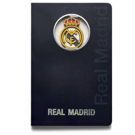 Real Madrid Cuaderno A5 con Escudo en 3D Azul Oficial 120 Hojas Sin Pautar Precio: 23.50000048. SKU: B142EMFE2W