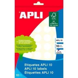 Apli Etiquetas Adhesivas Circulares Ø19 mm Escritura Manual 40 X 10H Blanco Precio: 1.49999949. SKU: B14286THFC