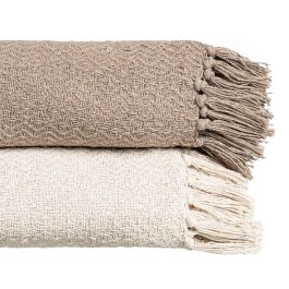 Plaid Natural Algodón-Poliéster 180 X 270 cm