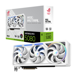 ASUS ROG Astral RTX5080-16G-WHITE NVIDIA GeForce RTX 5080 16 GB GDDR7 Tarjeta Gráfica Blanca