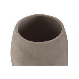 DKD Home Decor Macetero Urban de Cerámica Marrón Claro, 23 cm de Ancho, 23 cm de Largo y 30 cm de Alto