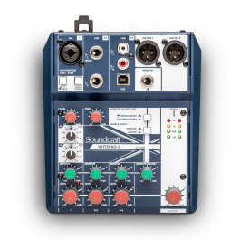 SOUNDCRAFT Notepad-5 Mesa de Mezclas Compacta con Preamplificadores de Micrófono Profesionales e Interfaz de Audio USB