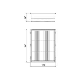 Emuca Cajón de alambre para armarios y vestidores Quartz, 540mm (M70), Acero, Titanio