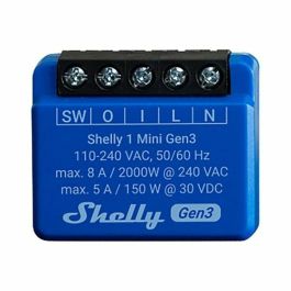 Shelly Módulo switch Mini 1 Gen3 Wi-Fi BT Precio: 22.58999941. SKU: B1E5FLRSD5