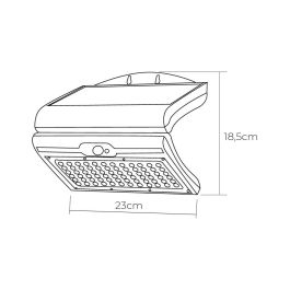 Edm Aplique Solar 6W 430lm 6.500K con Sensor de Movimiento y Crepuscular, Color Negro