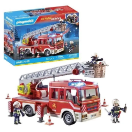 Playmobil Camión de Bomberos con Escalera Extensible 9463 Compatible con Módulo RC, Luces y Sonidos