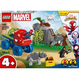 LEGO 11199 Todoterreno Dinosaurio y Equipo Spidey Set de Construcción Marvel con Spidey, Miles Morales, Rino y Spider Fantasma