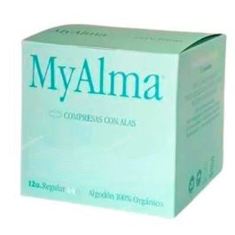 MYALMA Compresas Regular con Alas, 100% Algodón Orgánico, Protección Natural, 12 unidades Precio: 7.59000008. SKU: B1BKPXA5MW
