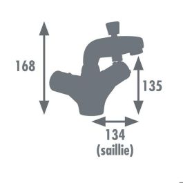 ROUSSEAU Grifo monomando termostático para baño y ducha Volga 2 - Orificio simple ROUSSEAU Grifo monomando termostático para baño y ducha Volga 2 - Orificio simple