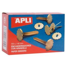 Apli Encuadernadores Metálicos Con Arandela Dorados 40 mm - 100Ud- Precio: 4.49999968. SKU: BIX12287