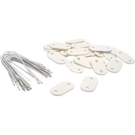 NATURE Conjunto de 26 cierres de malla - Pantallas y canis de plástico - Blanco - (Amarre + alambre plastificado de 14 cm) Precio: 17.78999959. SKU: B147MQTA7E