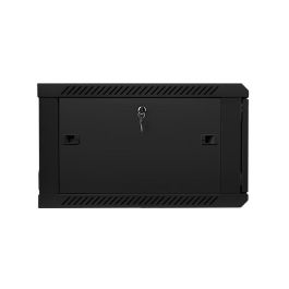 Lanberg WF01-6606-10B Armario Rack 6U 600x600x368mm Montaje en Pared Autoensamblaje Carga 60kg Negro IP20