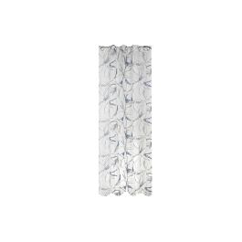 DKD Home Decor Cortina Alpino de Poliéster Azul Blanco, 2 Paneles de 270 cm de Alto x 140 cm de Ancho, Densidad 110 gsm