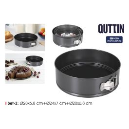 Set de 3 Moldes Desmontables Inde 20x6.8, 24x7 y 28x6.8 cm Quttin (6 Cajas)